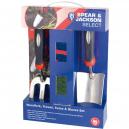 Spear and Jackson Select Stainless Steel 2 Piece Hand Trowel and Weedfork Set with Twine and Gloves