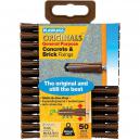 Plasplugs Regular Duty General Purpose Concrete and Brick Fixings Pack of 50