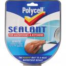Polycell Sealant Strip for Bathroom Kitchen White 22mm