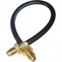 Sievert Gas Bottle to Tee Piece Pigtail Connector with POL Fittings
