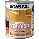 Ronseal Interior Varnish Quick Dry Gloss Deep Mahogany 250ml