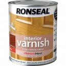 Ronseal Interior Varnish Quick Dry Gloss Medium Oak 750ml