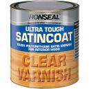 Ronseal Ultra Tough Internal Clear Satincoat Varnish 25 Litre