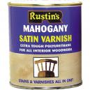 Rustins Polyurethane Varnish and Stain Satin Mahogany 500ml