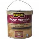 Rustins Quick Dry Coloured Floor Varnish Medium Oak 25 Litre