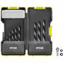 Ryobi 8 Piece Brad Point Drill Bit Set 3 10mm in Stackable Case
