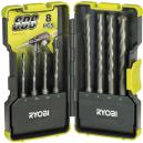 Ryobi 8 Piece SDS Plus Drill Bit Set 5 12mm in Stackable Case