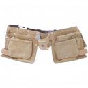 Professional Split Leather Double Tool Pouch