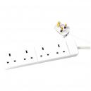 4 Socket Extension Lead with 1 Metre Cable 13amp 240v