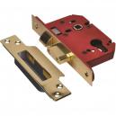 Union Strongbolt Euro Profile Sash Lock Plated Brass 65mm
