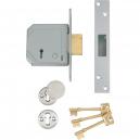 Union Locks 3G114E 5 Lever Mortice Deadlock CSeries 67mm Brass