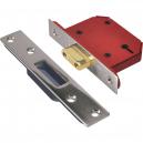 Union Strongbolt 3 Lever Mortice Deadlock Stainless Steel 65mm