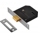 Union Essentials 3 Lever Mortice Deadlock Polished Brass 65mm