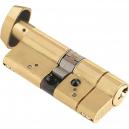 yale anti snap platinum 80mm thumbturn cylinder polished brass 40mm x 40mm