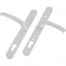Yale Locks PVCu Retro Door Handle Polished PVD White Finish PPVCRHWH