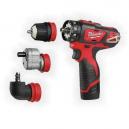 MILWAUKEE M12BDDXKIT202C 12V MULTI HEAD DRILL DRIVER 2X 20AH LIION BATTERIES