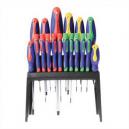 FAITHFULL FAISDSET18 18 PIECE SCREWDRIVER SET ON RACK