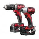 MILWAUKEE M18BPP2C402C 18V HEAVY DUTY COMBI AND IMPACT DRIVER TWIN PACK WITH 2X 40AH LIION BATTERIES