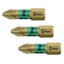 WERA WER073368 POZI SCREWDRIVER BITS PZ123X25MM PACK OF 3