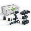 FESTOOL 574706 PDC184 LI SET GB 18V QUADRIVE PERCUSSION DRILL 2 X 52AH AIRSTREAM LIION BATTERIES SUPPLIED IN TLOC CASE