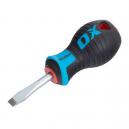 OX PRO SLOTTED FLARED SCREWDRIVER STUBBY 65X38MM