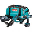MAKITA DLX2025M 18V SDS and COMBI HAMMER TWIN KIT WITH 2X40AH LIION BATTERIES and CHARGER