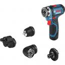 BOSCH GSR12V15FCSET 12V FLEXICLICK DRILL DRIVER INCLUDES GFA GHX GWA GEA CHUCK 2X 20AH LIION BATTERIES