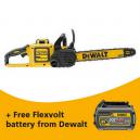 DEWALT DCM575X1GB 54V XR FLEXVOLT 40CM CHAINSAW WITH 1 X 90AH LIION BATTERY