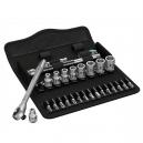 WERA 8100 SA 7 ZYKLOP METAL PUSH 14IN SLIM RATCHET and SOCKET SET METRIC 28PC
