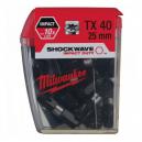 MILWAUKEE 4932352709 SHOCKWAVE TORX BITS TX40X25MM PACK OF 25