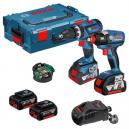 BOSCH GSB18V60C and GDX18VEC and GCY304 DYNAMIC SERIES 18V COMBI 2X 50AH LIION BATTERIES IN LBOXX CASE