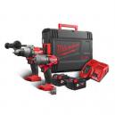 MILWAUKEE M18FPP2W502X 18V COMBI and MID TORQUE IMPACT WRENCH 2 X 50AH LIION BATTERIES