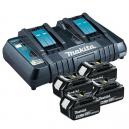 MAKITA 1976276 POWER PACK 4 X 50AH BATTERIES and TWIN PORT CHARGER