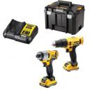 DEWALT DCK218D2T 108V TWIN PACK WITH 2X20AH LIION BATTERIES