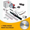 MAFELL 918821 MT55 18V PLUNGE SAW KIT WITH 204749 RAIL KIT AND 2X 55AH LIHD BATTERIES