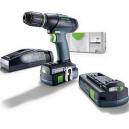 FESTOOL 575597 T18 COMPACT S DRILL DRIVER WITH 2X 31AH LIION BATTERIES