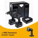 PANASONIC EYC225LJ2G31 DUAL VOLTAGE BRUSHLESS COMBI HAMMER DRILL IMPACT DRIVER KIT WITH 2X 50AH LIION BATTERIES IN SYSTAINER
