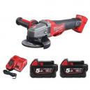 MILWAUKEE M18CAG115XPDB502BAG 18V BRUSHLESS ANGLE GRINDER WITH 2X 50AH LIION BATTERIES SUPPLIED IN CARRY BAG
