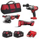 MILWAUKEE M18FPP3D502 18V BRUSHLESS FUEL 3 PIECE PACK WITH 2X 50AH LIION BATTERIES