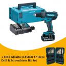 MAKITA DHP482R1J 18V COMBI HAMMER DRILL WITH 1X 30AH LIION BATTERY SUPPLIED IN MAKPAC CASE