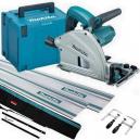 MAKITA SP6000J1 165MM CIRCULAR PLUNGE SAW 240V WITH 2X 14M RAILS CONNECTOR RAIL BAG CLAMPS AND MAKPAC CASE