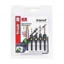 TREND SNAPPY SNAPFCSSET COMPATIBLE CENTROTEC DRILL and COUNTERSINK SET PACK OF 5