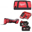MILWAUKEE M18BMT502B 18V MULTI TOOL WITH 2X 50AH LIION BATTERIES CHARGER and CANVAS BAG