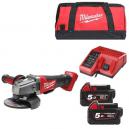 MILWAUKEE M18CAG115XPD502B 18V BRUSHLESS 115MM ANGLE GRINDER WITH 2X 50AH LIION BATTERIES CHARGER and CANVAS BAG