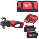 MILWAUKEE M18CRAD502B 18V BRUSHLESS HOLE HAWG DRILL WITH 2X 50AH LIION BATTERIES CHARGER and CANVAS BAG