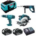 MAKITA DHP453DHR202DSS611 18V TRIPLE KIT WITH 2X 30AH LIION BATTERIES CHARGER and BAG
