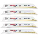 LENOX 21065810GR PACK OF 5 GOLD METAL RECIPROCATING SAW BLADES 19X203MM 10TPIX