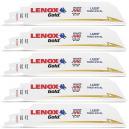 LENOX 210979110GR PACK OF 5 GOLD METAL CUTTING RECIPROCATING SAW BLADE 25X229MM 10TPIX
