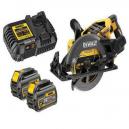 DEWALT DCS577T2 54V FLEXVOLT BRUSHLESS HIGH TORQUE CIRCULAR SAW WITH 2X 60AH LIION BATTERIES