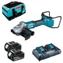 MAKITA DGA900RT 18V TWIN BATTERY 230MM ANGLE GRINDER WITH 2X 50AH LIION BATTERIES and DUAL CHARGER